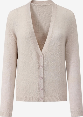 SASSYCLASSY Knit Cardigan in Beige: front