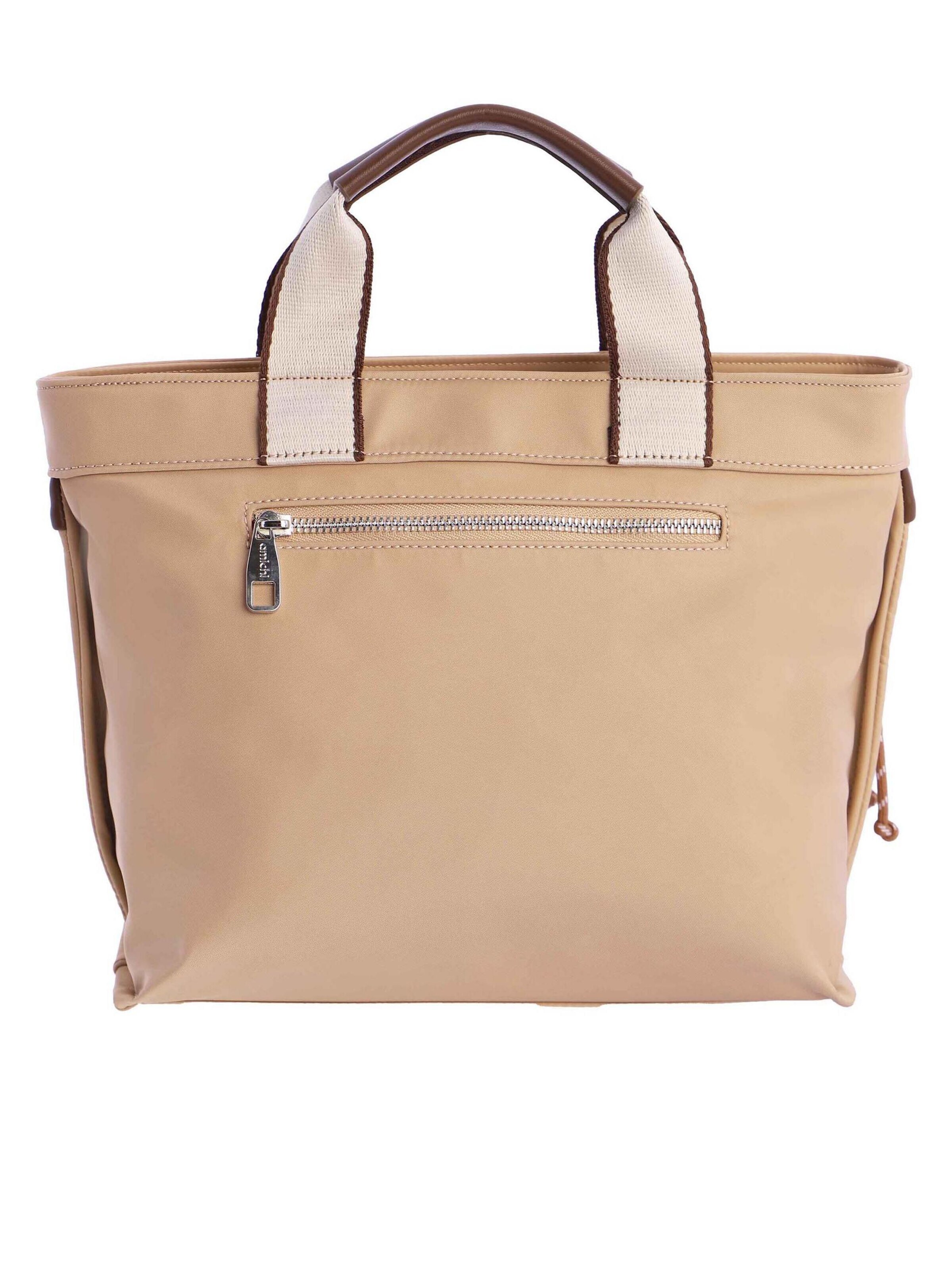Amichi - Bolso de mano 'Bolso de mano para mujer Aurora de nailon con cremallera' en beige