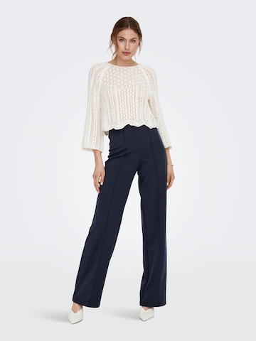 ONLY Wide leg Trousers with creases 'ANSA' in Blue