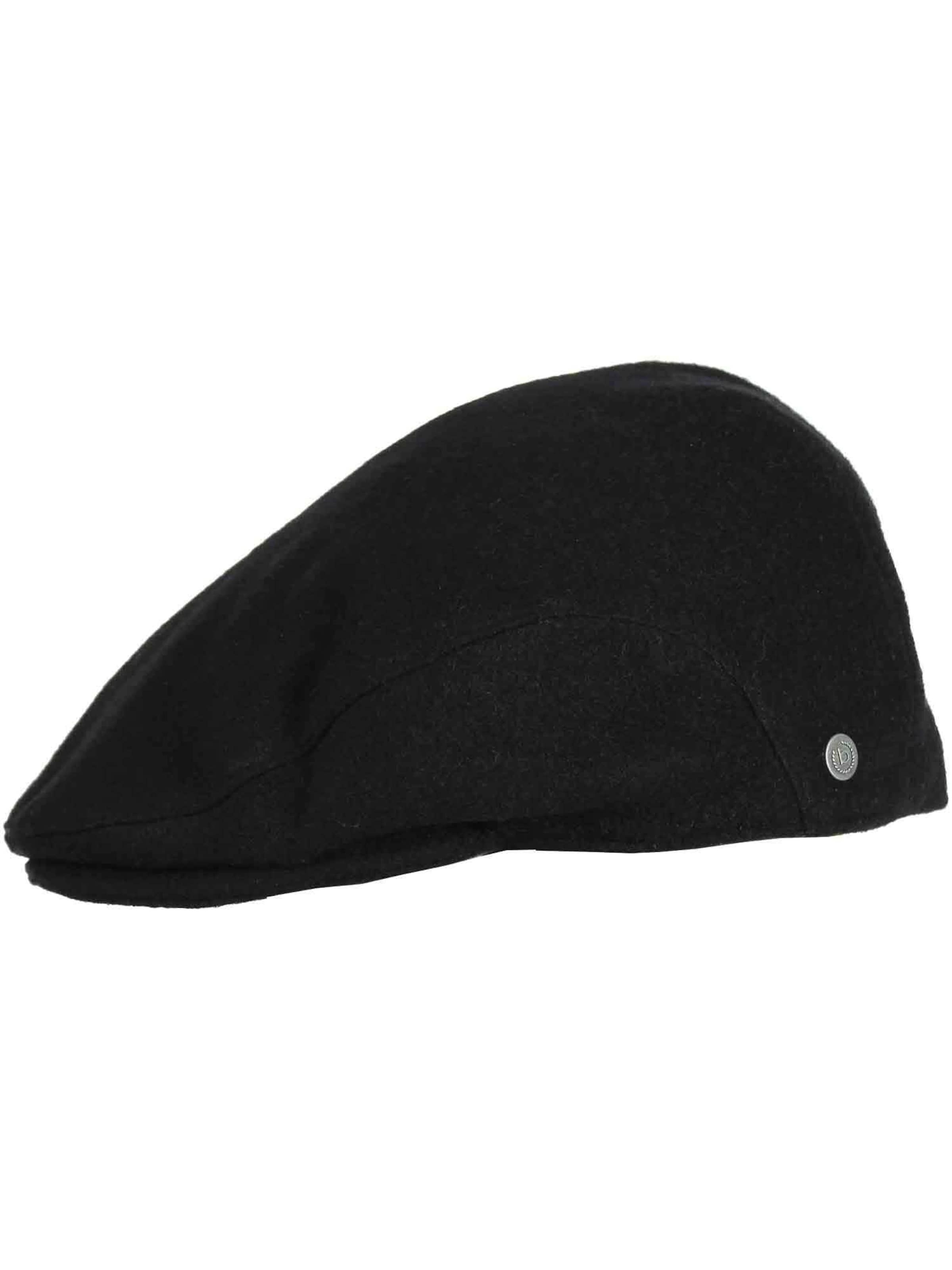 bugatti Flatcap in Schwarz: Vorderseite