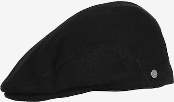 bugatti Flatcap in Schwarz: Vorderseite