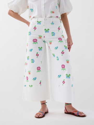 Wide Leg Jean Scalpers en blanc : devant