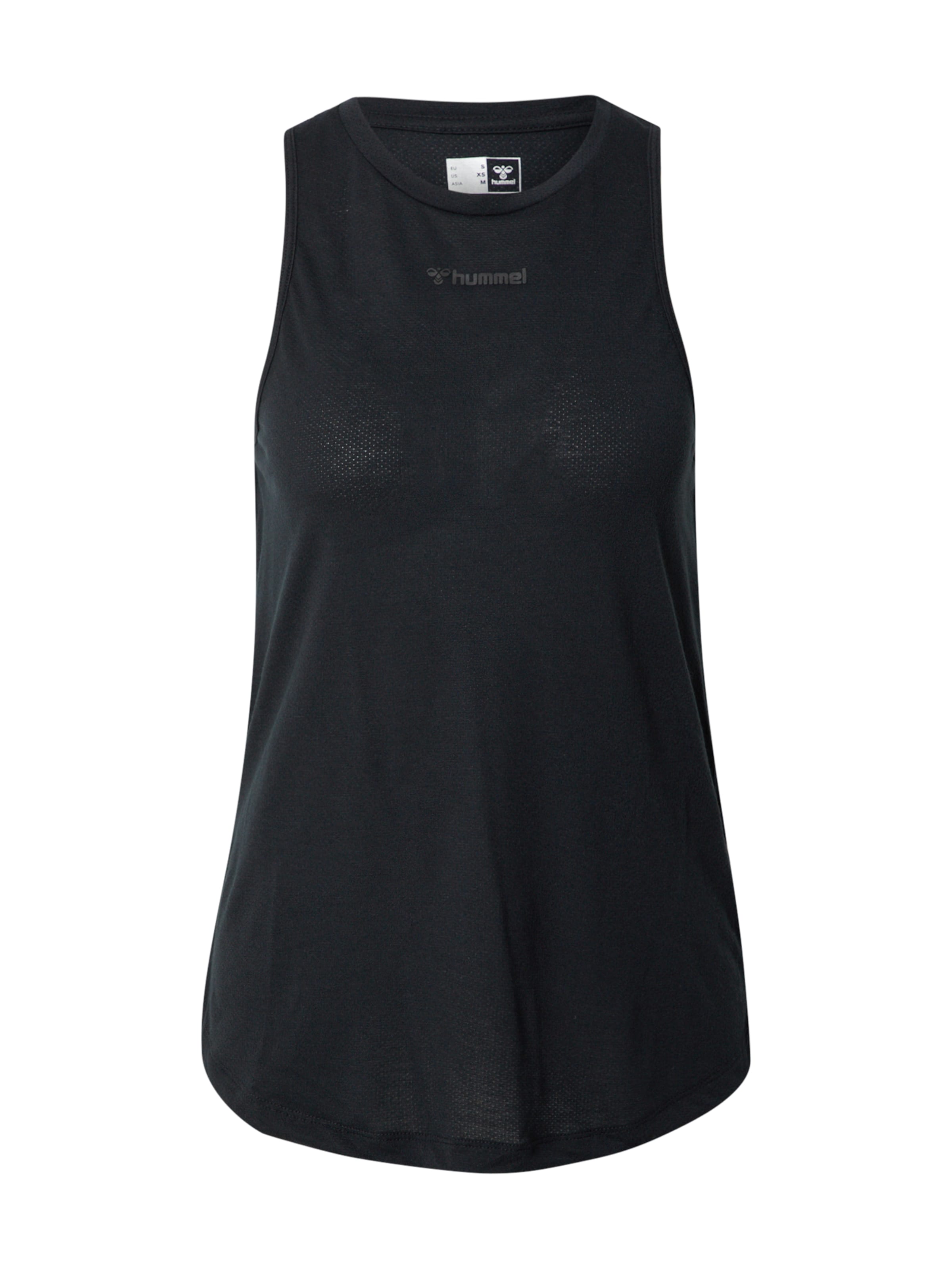 Hummel Sporttop in Schwarz: Vorderseite