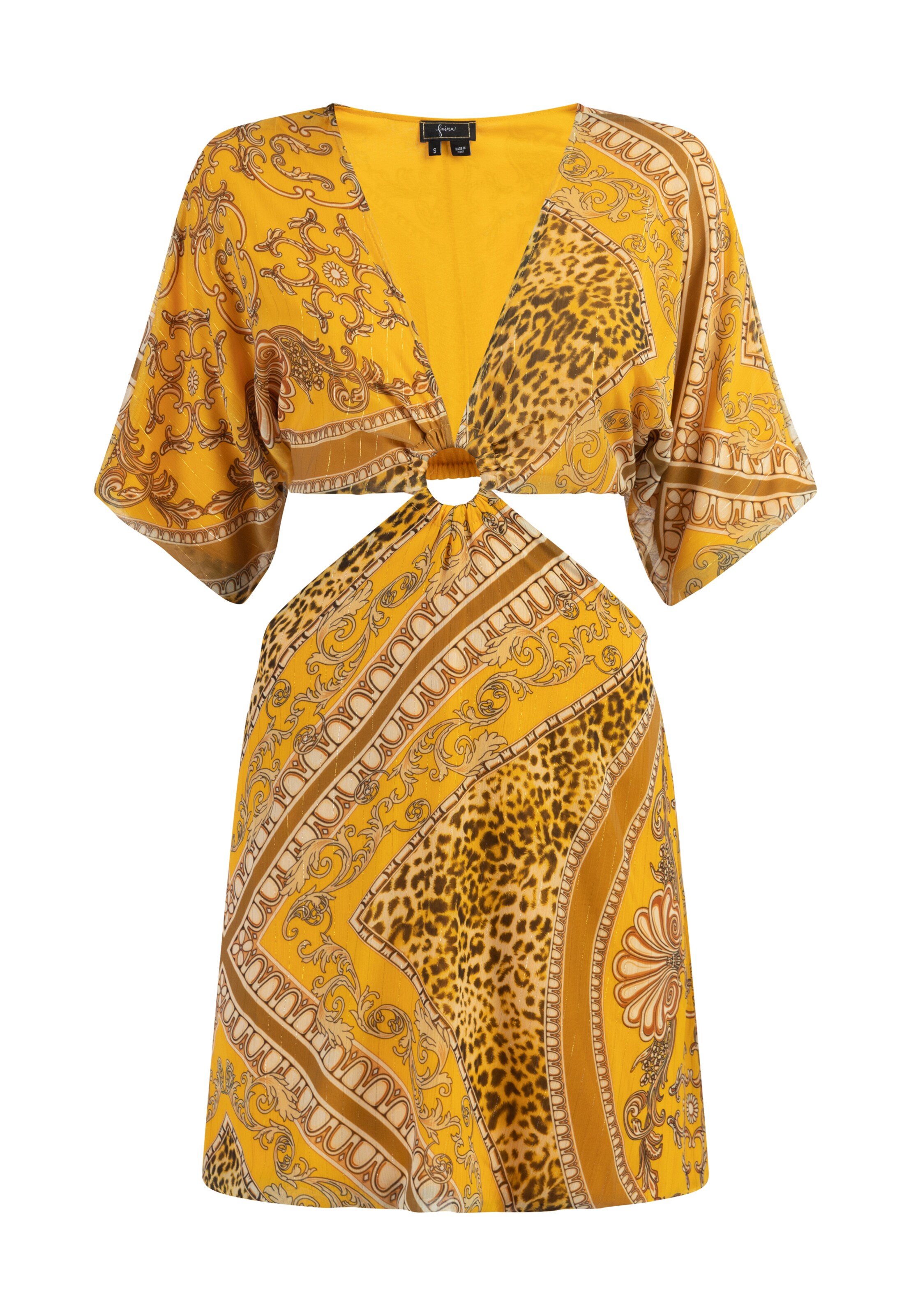 faina Φόρεμα σε κίτρινο: μπροστά