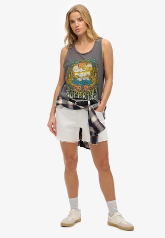 Superdry Top 'Psych Surf' in Grijs