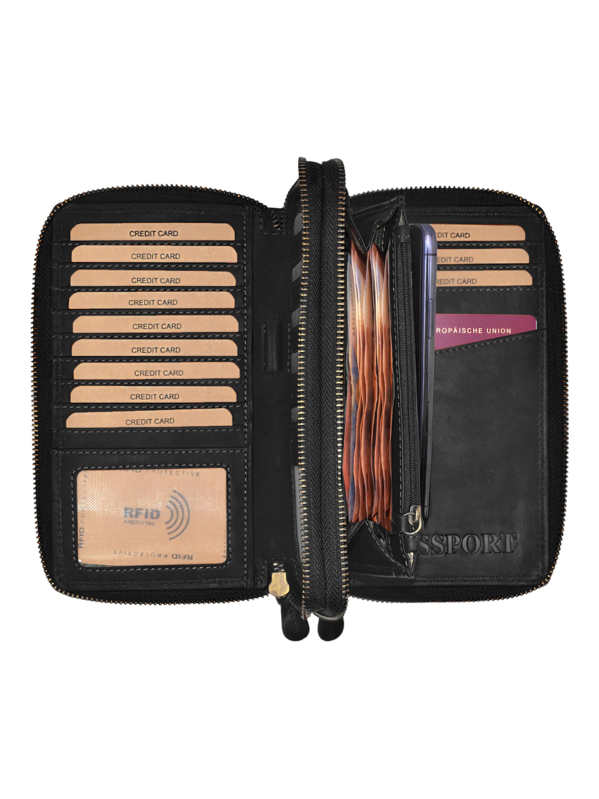 Benthill Wallet 'Benthill' in Black: front