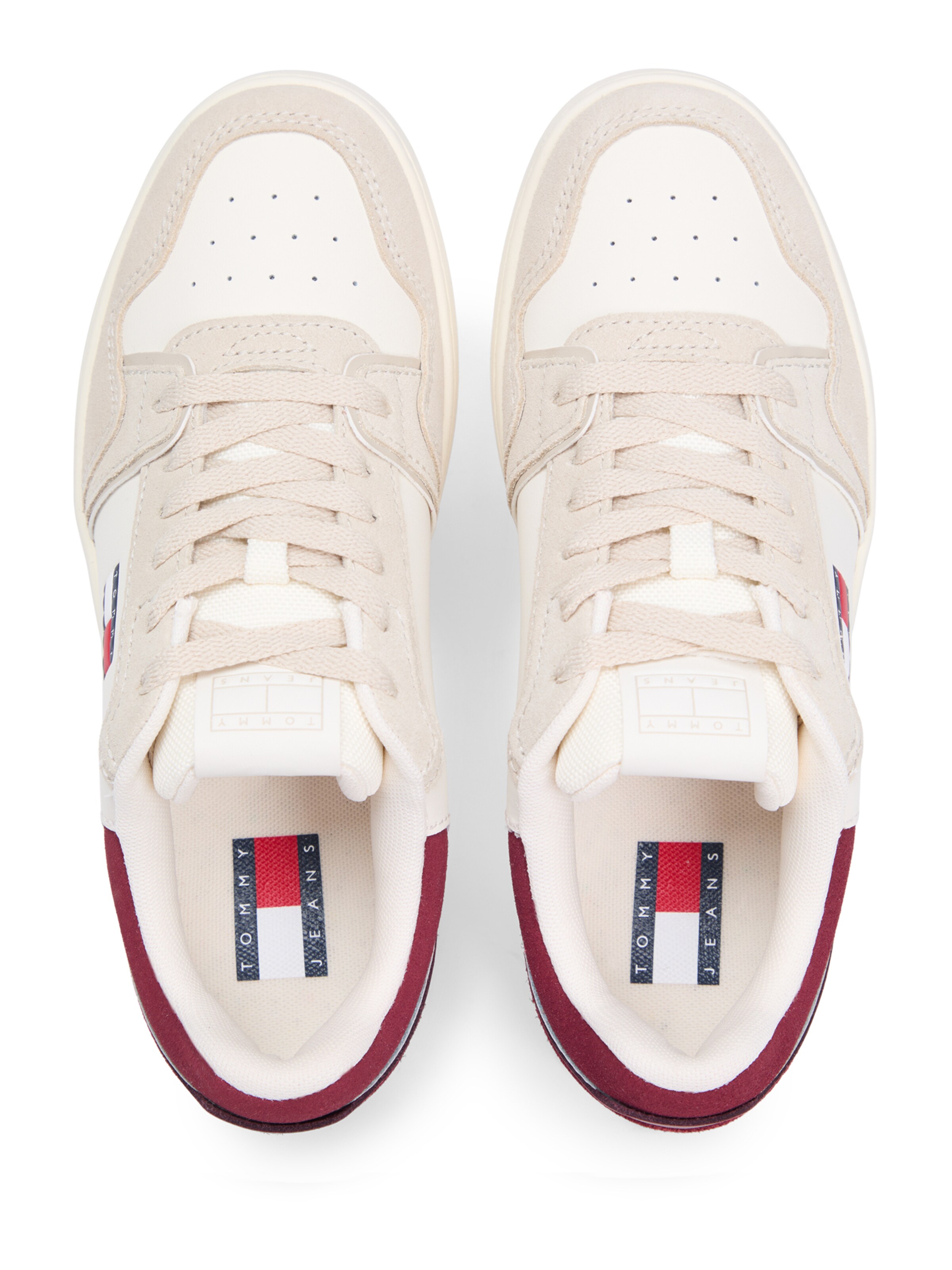 Tommy Jeans Низкие кроссовки 'TJW RETRO BASKET SNEAKER' в Бежевый
