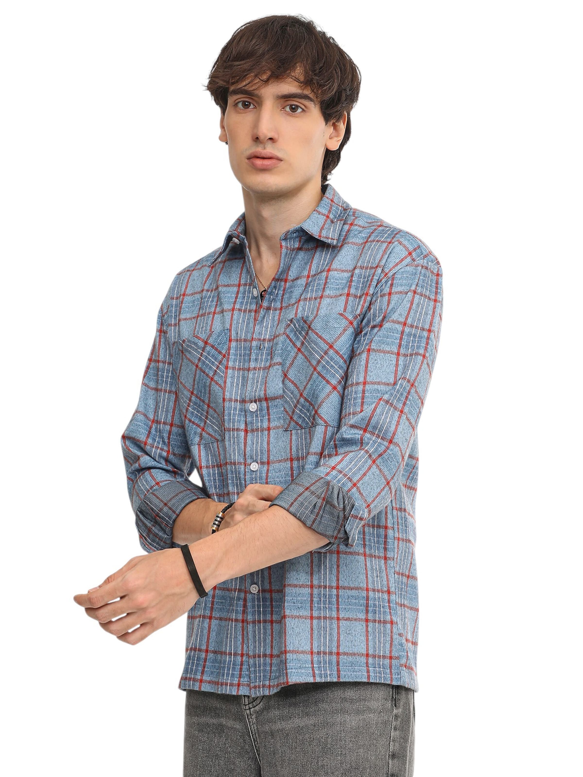 Fit confort Chemise 'Tawny' Campus Sutra en bleu