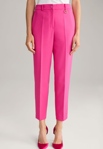 JOOP! Slim fit Trousers with creases in Pink: front