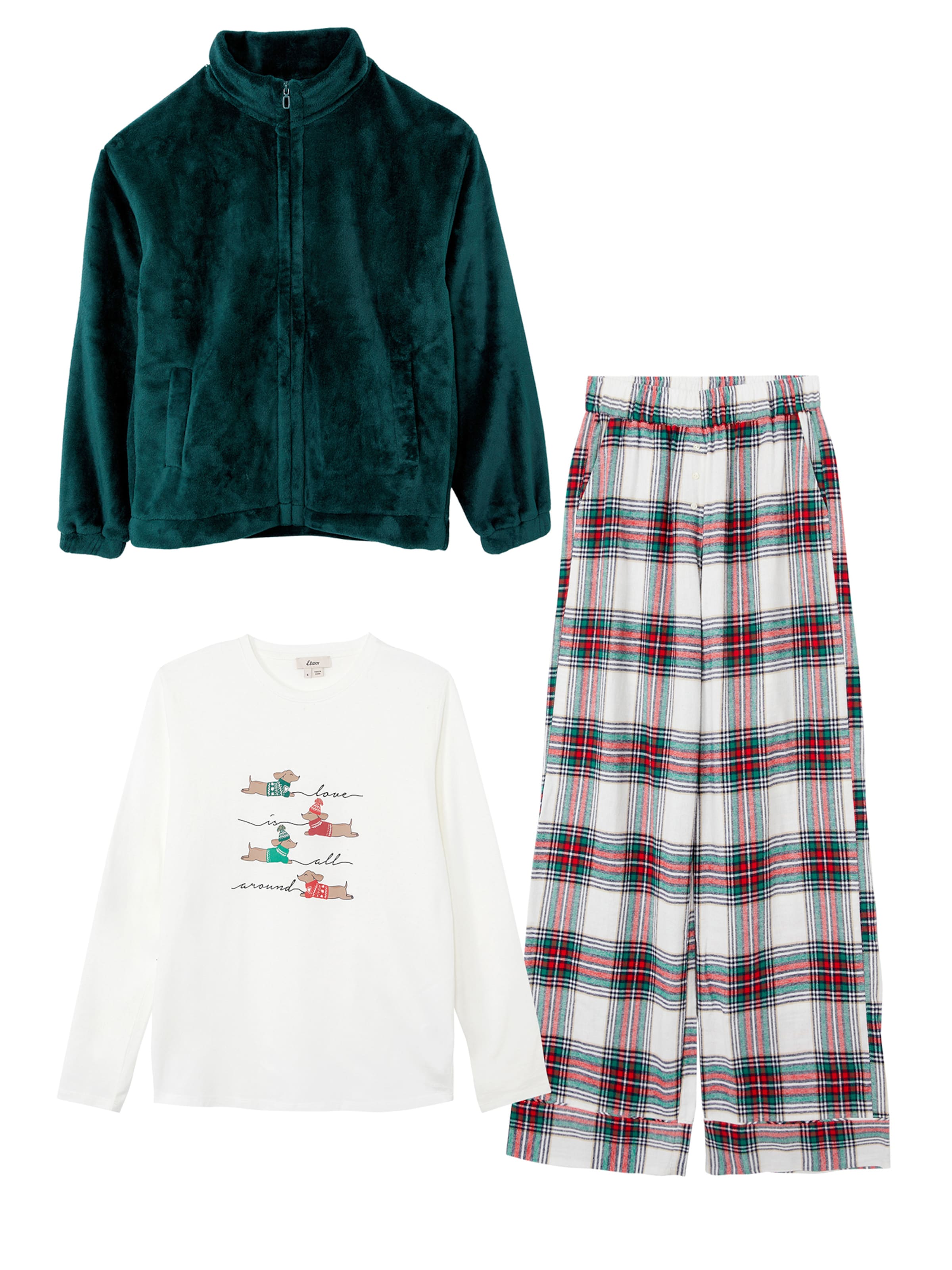 ETAM - Pijama en verde: frente