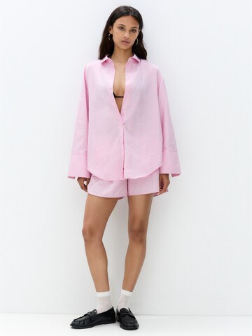 Chemisier Pull&Bear en rose : devant