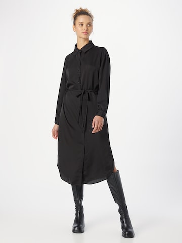 24COLOURS Shirt Dress in Black: front