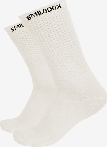 Chaussettes de sport Smilodox en blanc : devant