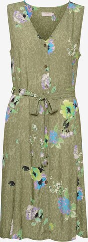 Cream Dress 'Rosina' in Green: front