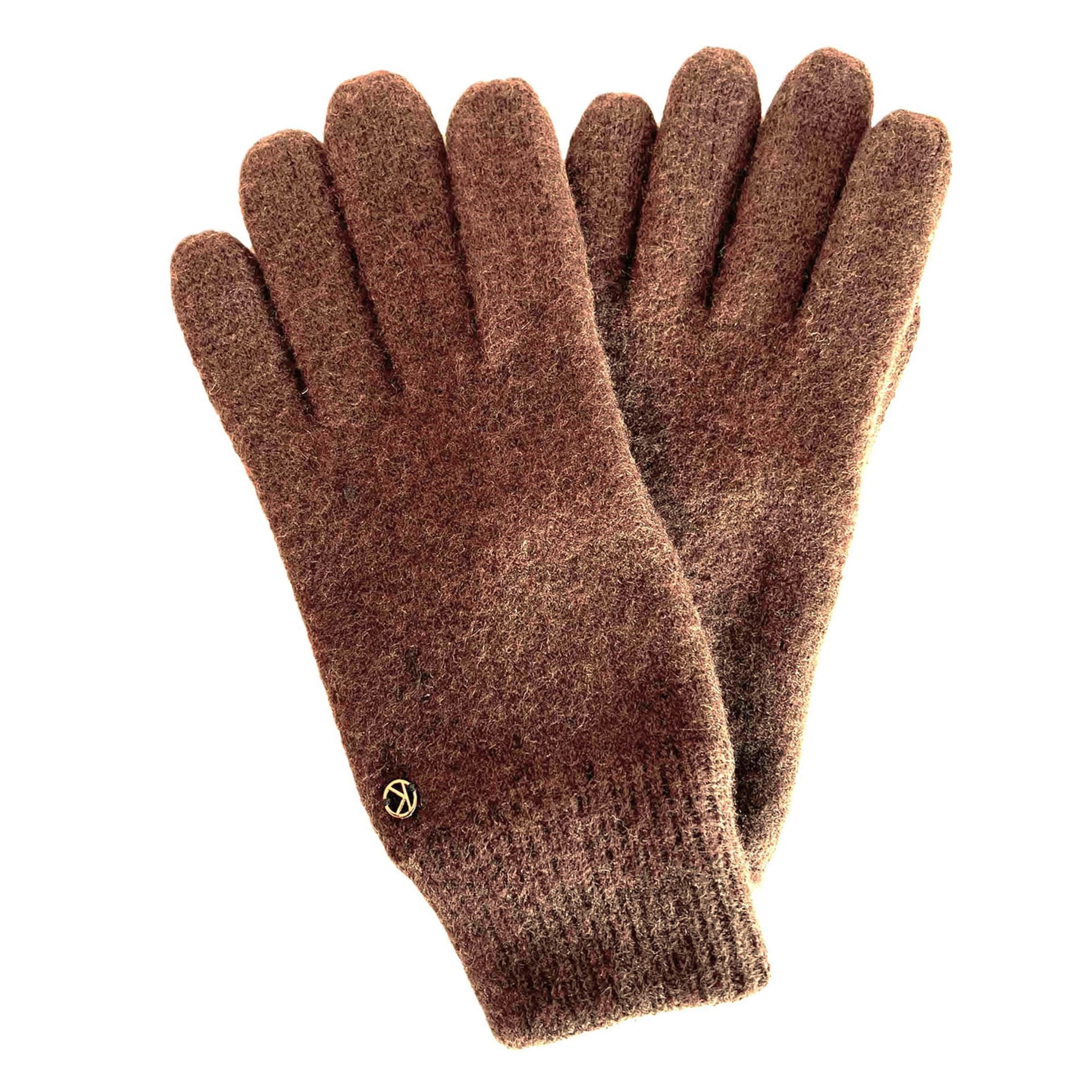 KESSLER Full finger gloves 'Yuki' in Brown: front