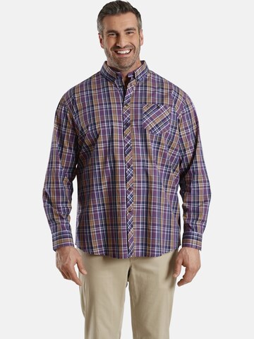 Charles Colby Comfort fit Button Up Shirt 'Duke Lyn' in Purple: front