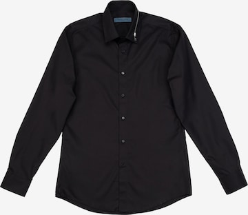 Coupe slim Chemise EMBLEMM en noir : devant