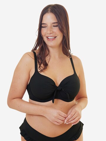 SugarShape T-Shirt Bikinitop 'Valencia ' in Schwarz: predná strana