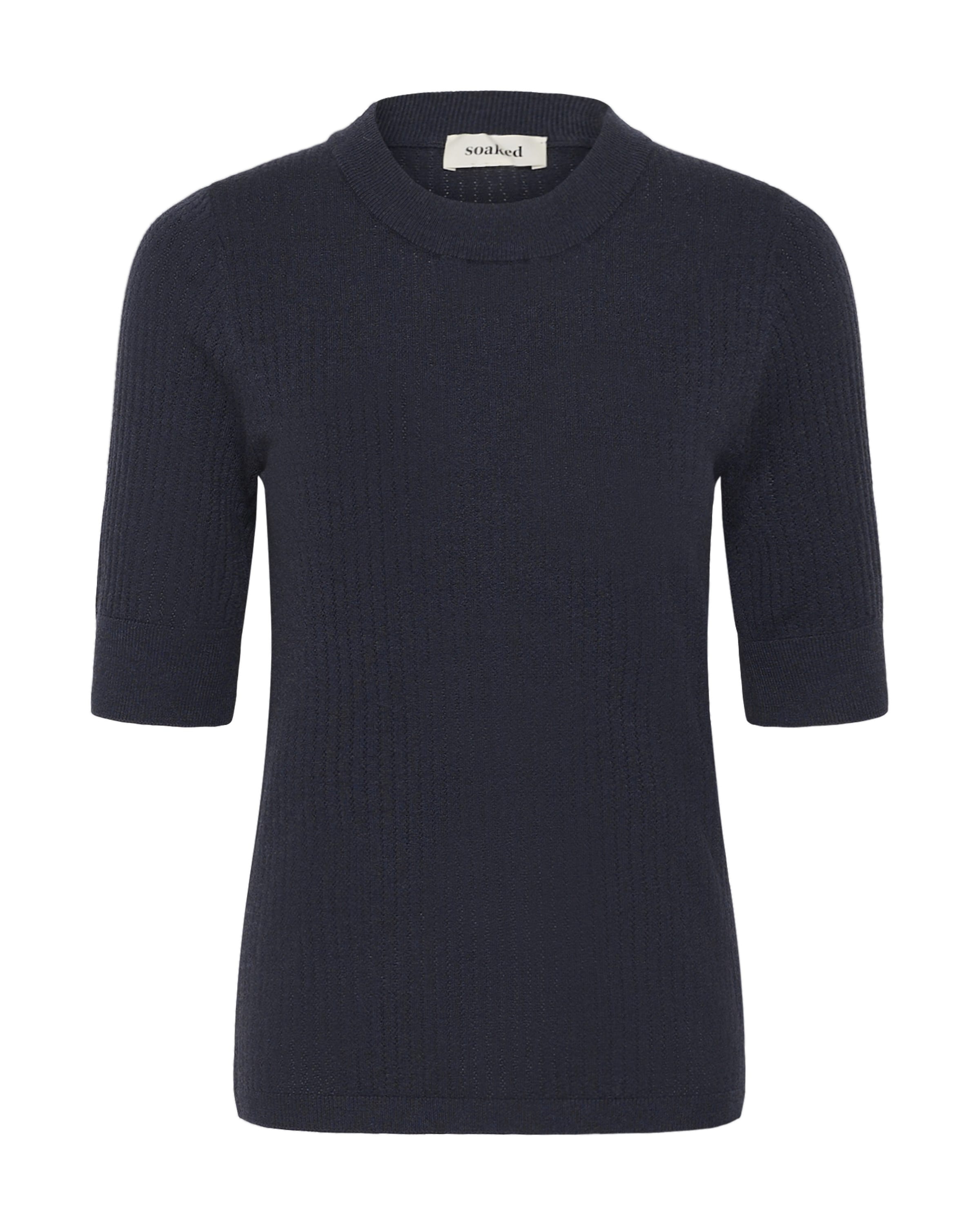 SOAKED IN LUXURY Pullover 'Spina' in Blau: Vorderseite