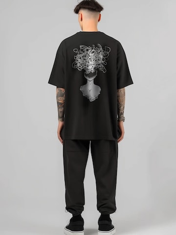 T-Shirt 'Overthinking - heavy T-Shirt 240GSM' JustDepressed Clothing en noir