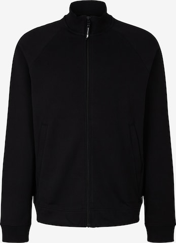 TOM TAILOR DENIM Sweat jacket in Black: front