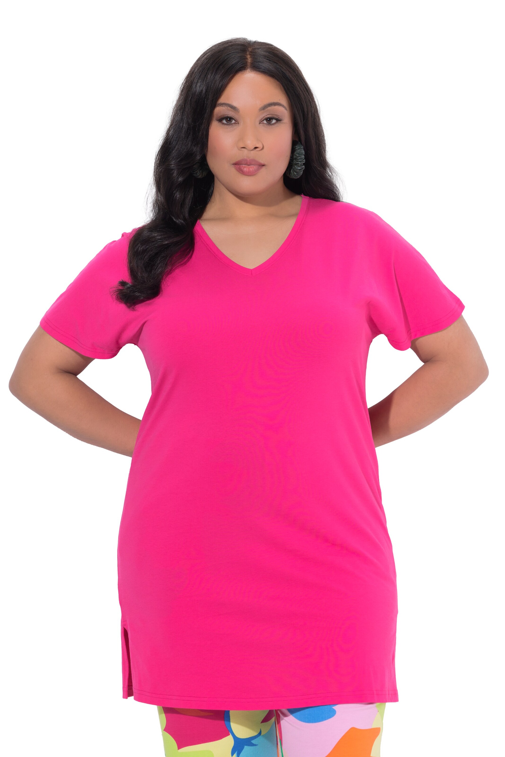 Ulla Popken Shirt in Roze: voorkant