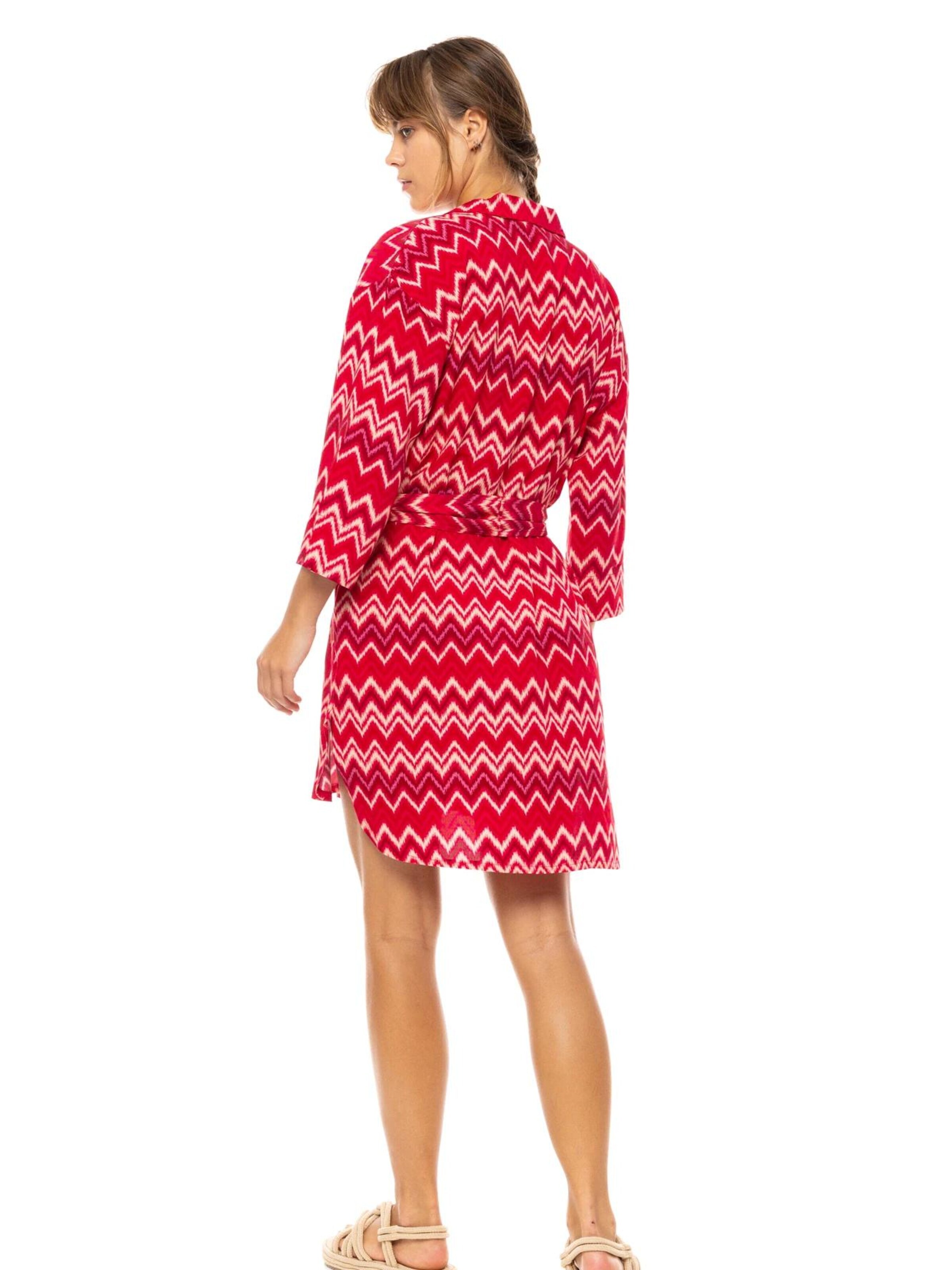 Pink Label Καλοκαιρινό φόρεμα 'BEACHWEAR RASBERRY RAINBOW' σε ροζ