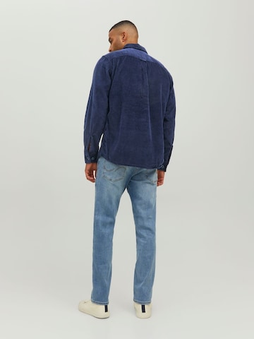 JACK & JONES جينز مريح قميص 'Darren' بلون أزرق