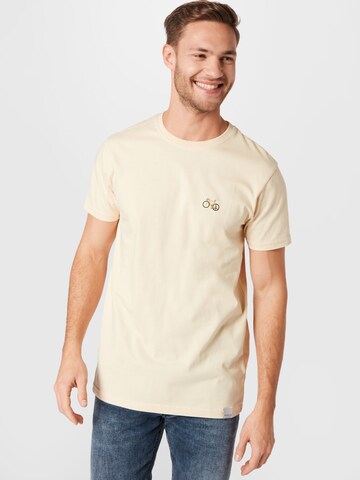 T-Shirt 'Peaceride' Iriedaily en beige : devant