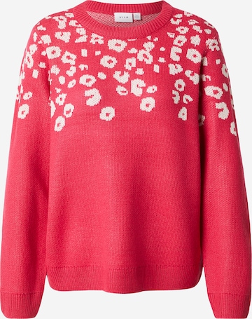 VILA Пуловер 'VILELEO' в розово: отпред