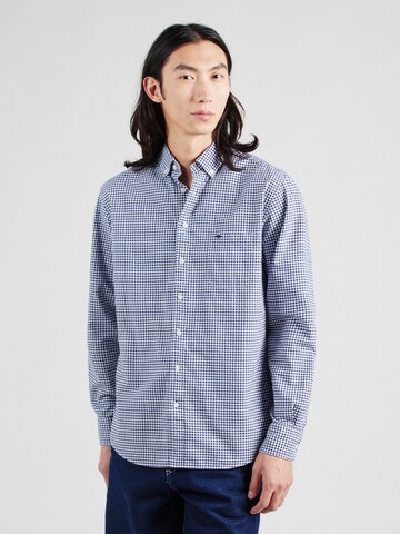 FYNCH-HATTON Regular fit Button Up Shirt 'Classic Vichy' in Blue: front