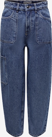 ONLY Loosefit Cargojeans 'Milani' in Blauw: voorkant