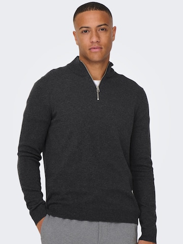 Only & Sons Sweater 'Alex' in Blue: front