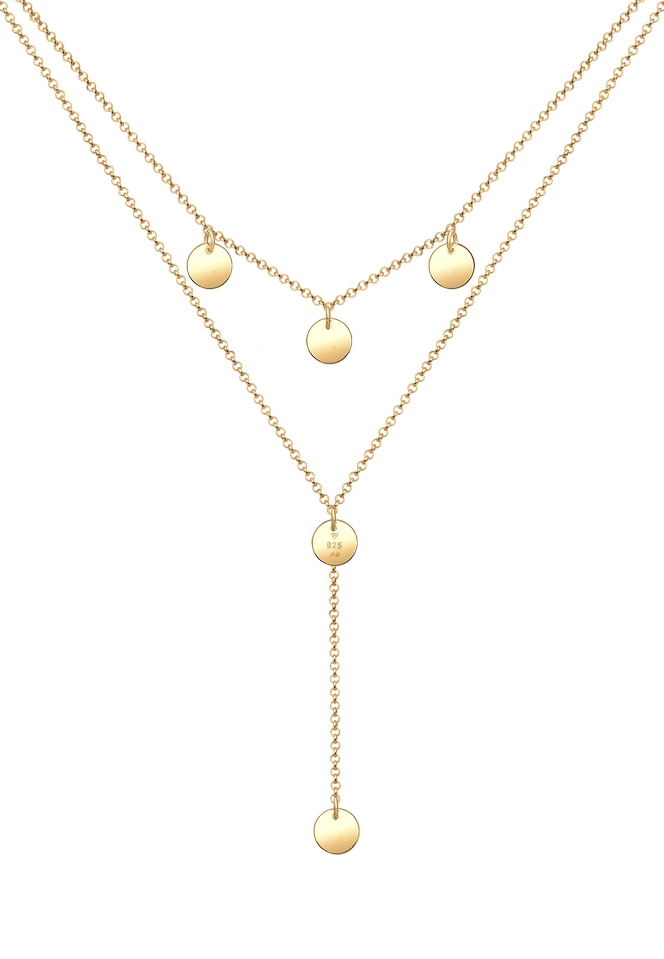 ELLI Necklace 'Geo' in Gold: front
