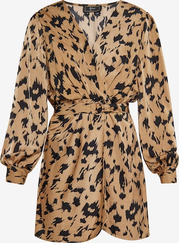 Robe de cocktail faina en beige : devant