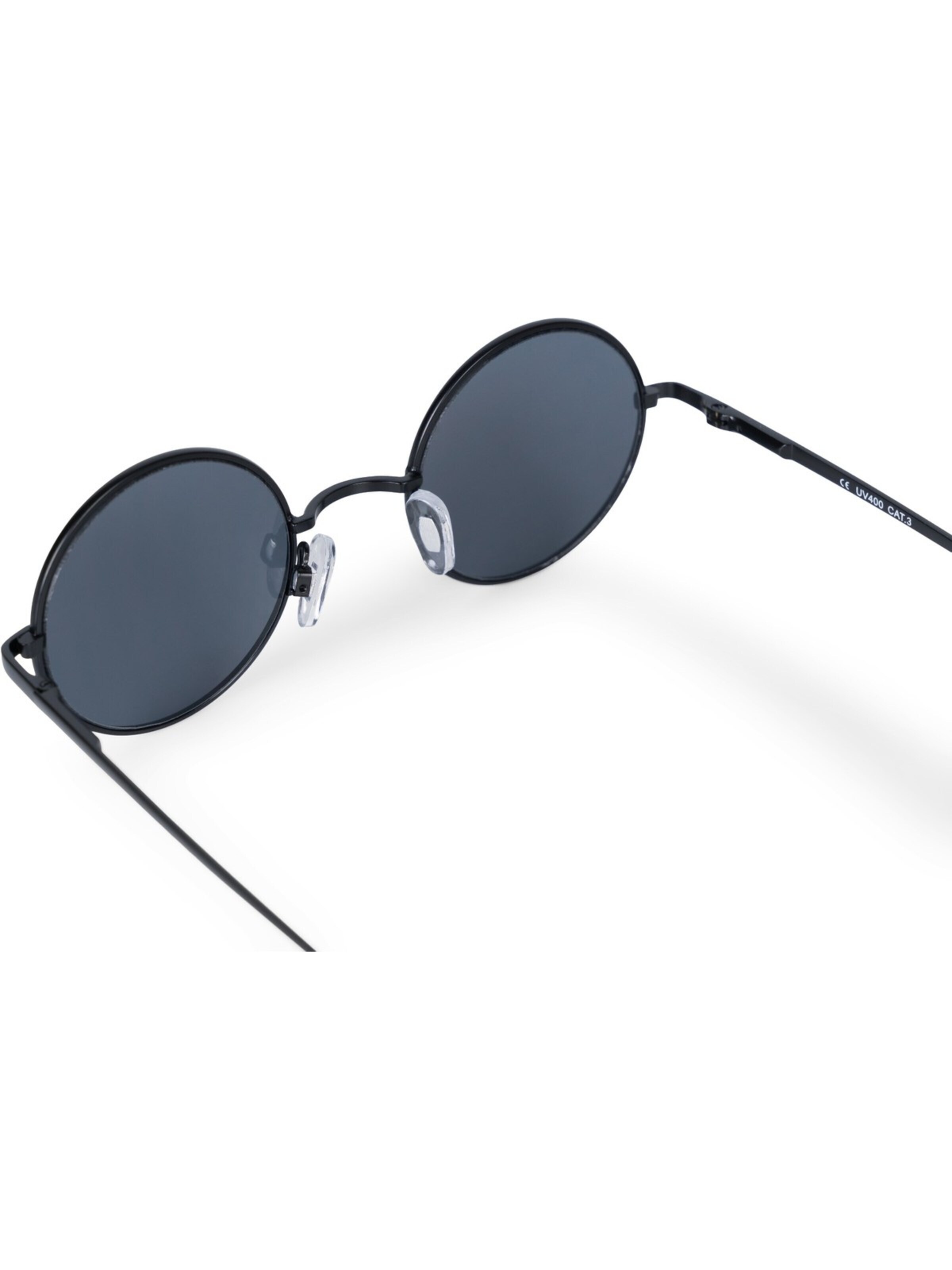 styleBREAKER Sunglasses 'Retro Sonnenbrille Klein Rund mit Federscharnier' in Grey