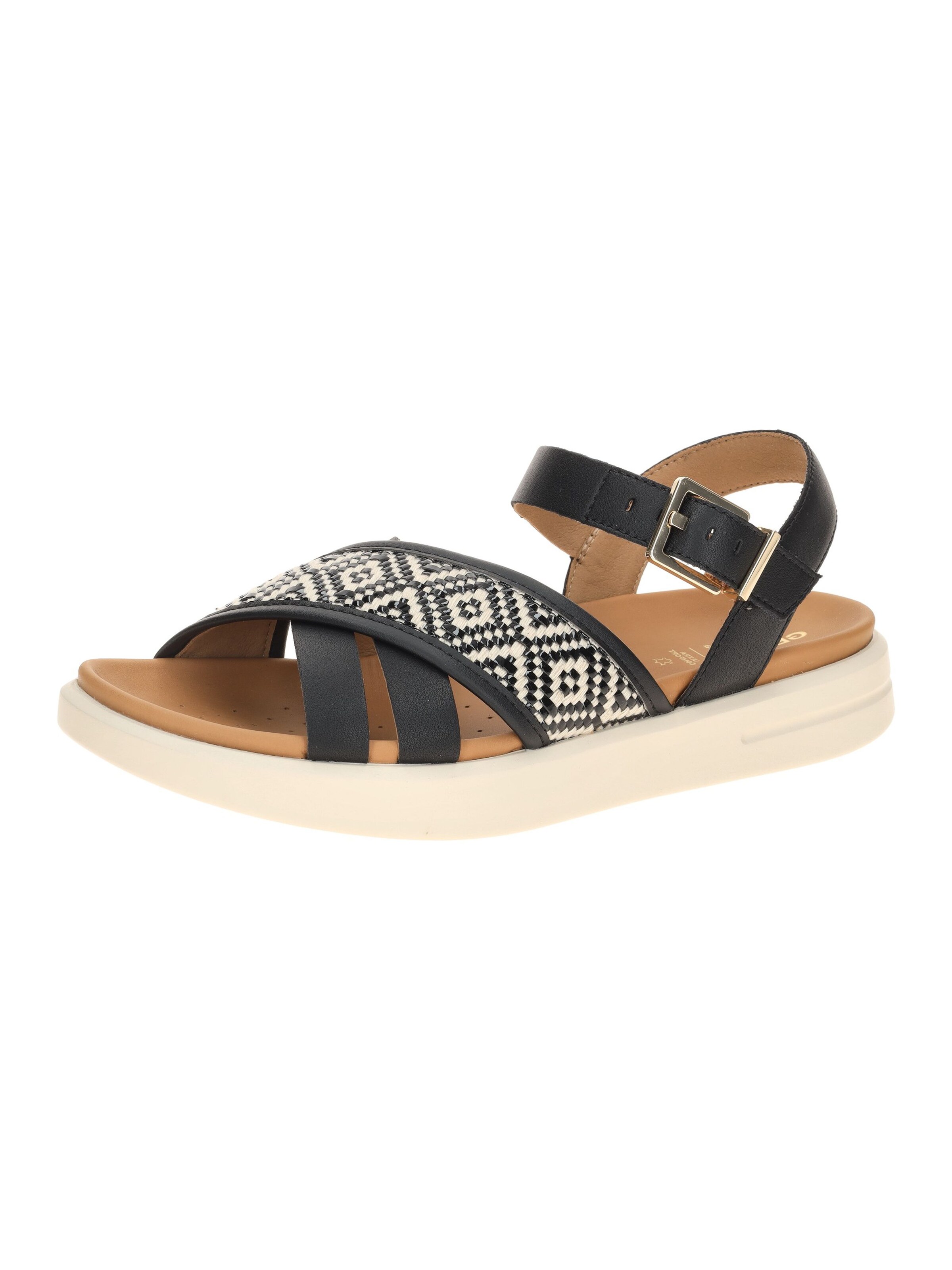 GEOX Sandale 'Geox Xand Sandalen schwarz beige D65PAB'‌‌ in Schwarz: Vorderseite