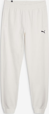 PUMA Tapered Broek in Wit: voorkant