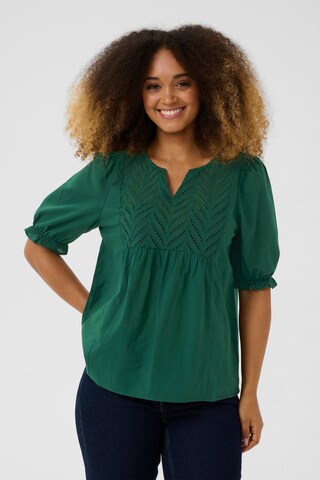 CULTURE Blouse 'Muxi Toril' in Groen: voorkant