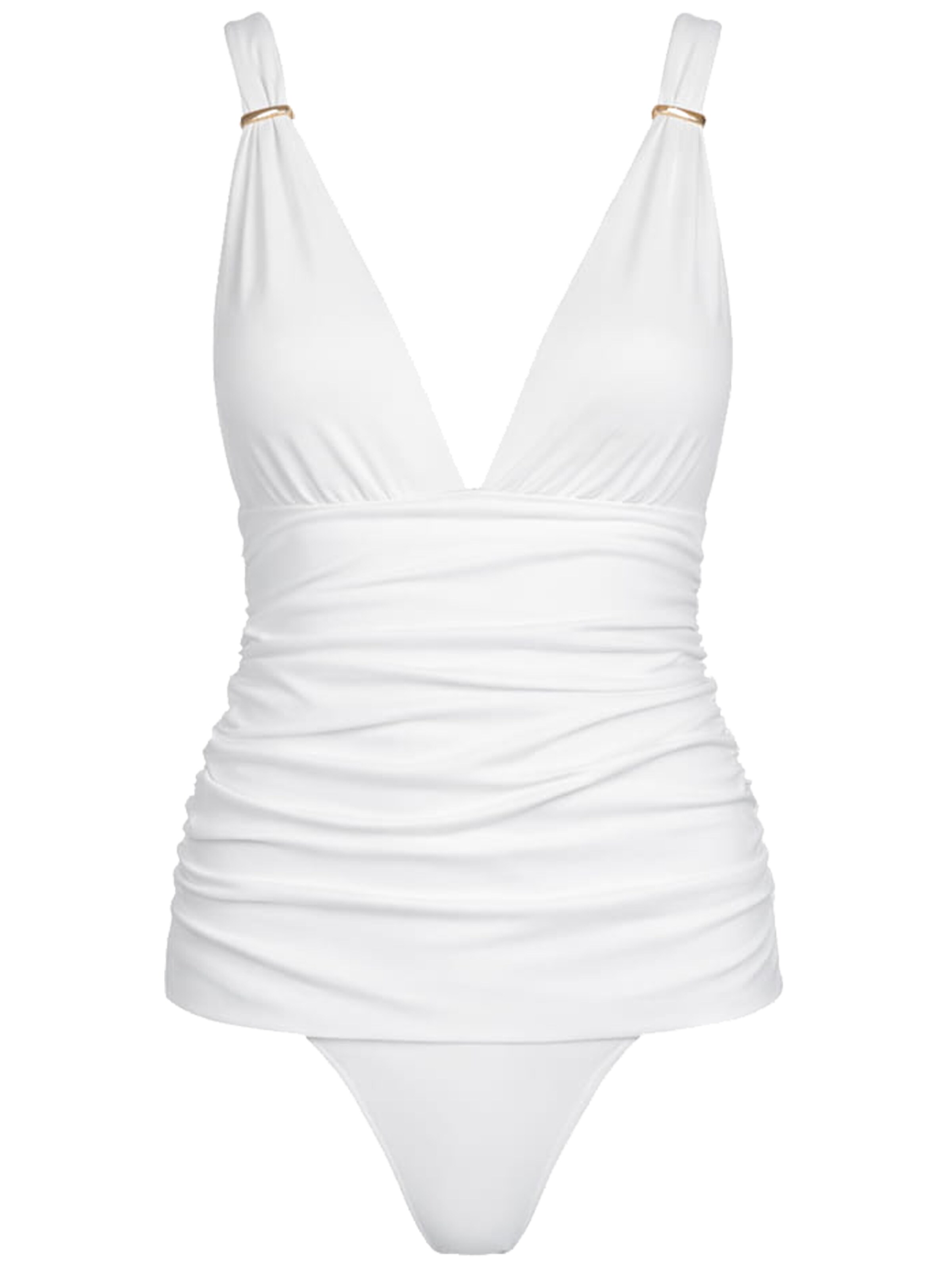 SEA ME SWIM Badeanzug 'SARDINIA'‌‌‌‌‌‌‌‌ in Weiß: Vorderseite