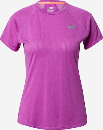 new balance - Camisa funcionais 'Impact Run' em roxo: frente