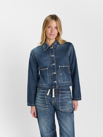 Veste mi-saison Le Temps Des Cerises en bleu : devant