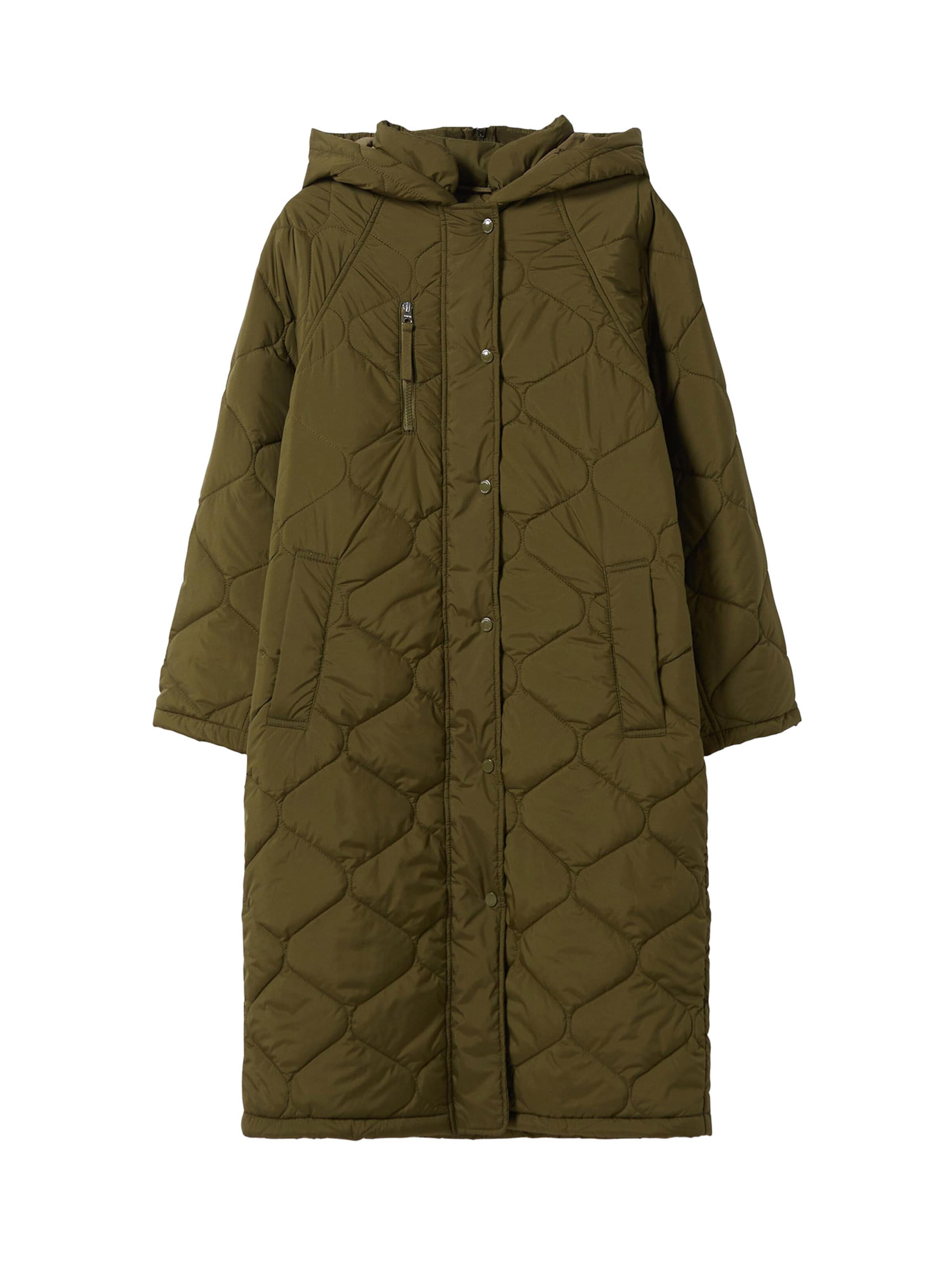 Bershka Mantel in khaki, Produktansicht