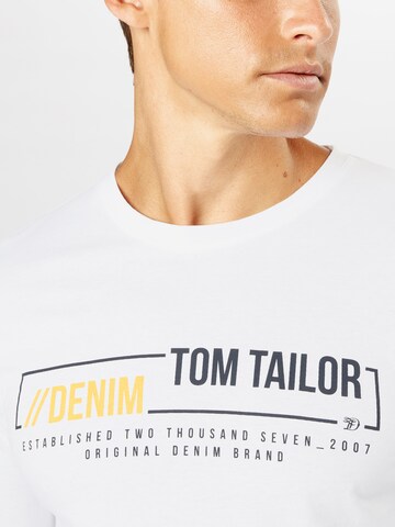 Maglietta di TOM TAILOR DENIM in bianco