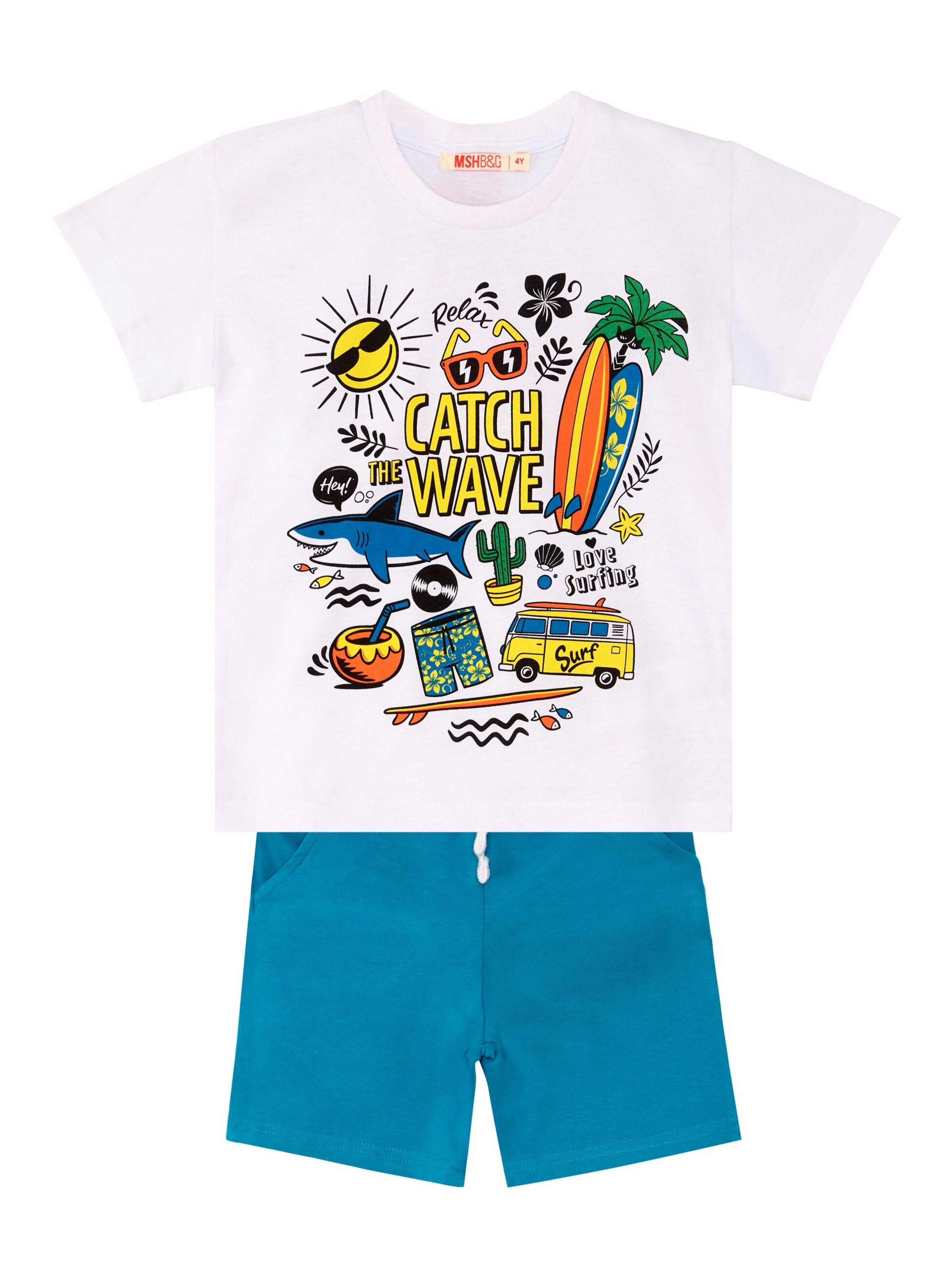 Denokids Set 'Vacation' in Weiß: Vorderseite