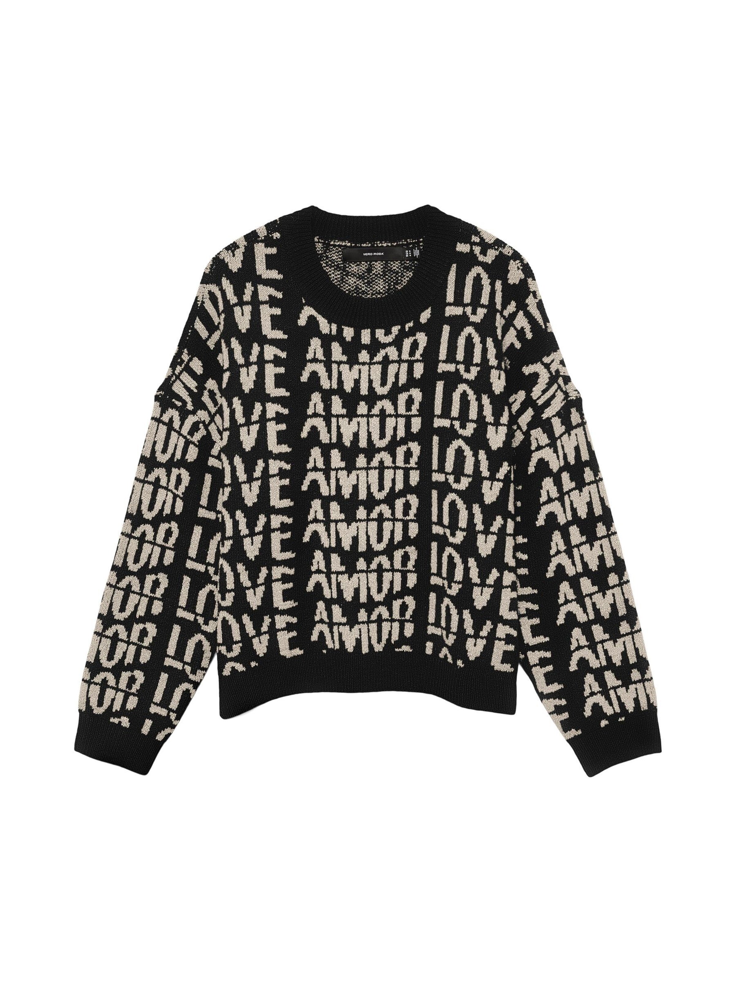 VERO MODA Sweater 'VMLove' in Black: front