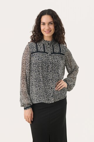 Part Two Blouse 'Leolu' in Blauw: voorkant
