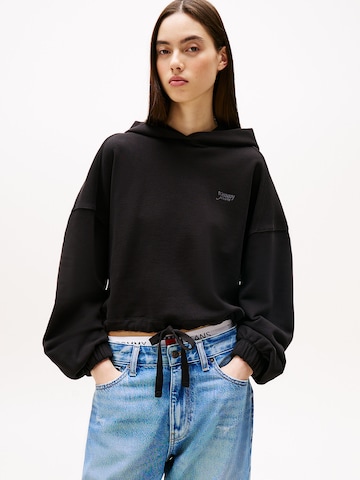 Tommy Jeans Sweatshirt in Black: front