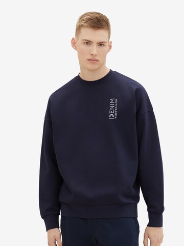 TOM TAILOR DENIM Sweatshirt i blå: forside