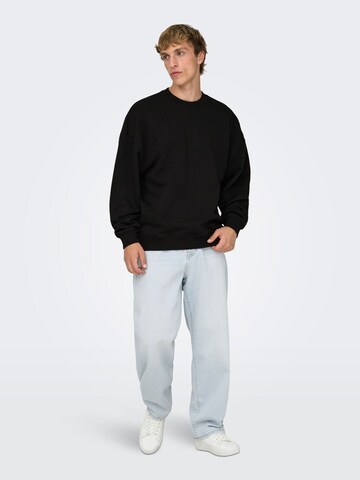 Only & Sons Sweatshirt 'ONSLucas' in Zwart